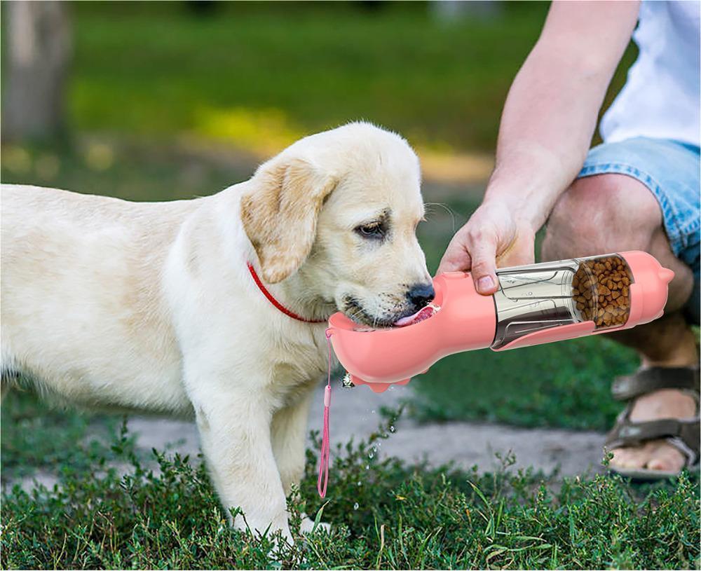 Portable Pet Water Bottle - Leak Proof Dog & Cat Travel Drinker with Bowl
