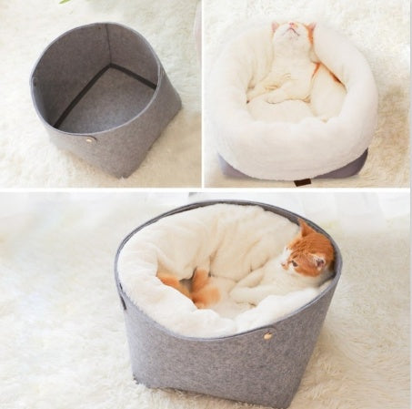 Ultra Soft Calming Pet Bed - Anti Anxiety Donut Bed for Dogs & Cats | Cozy Plush Fur