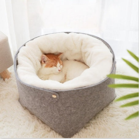 Ultra Soft Calming Pet Bed - Anti Anxiety Donut Bed for Dogs & Cats | Cozy Plush Fur