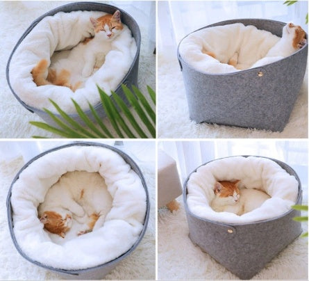 Ultra Soft Calming Pet Bed - Anti Anxiety Donut Bed for Dogs & Cats | Cozy Plush Fur