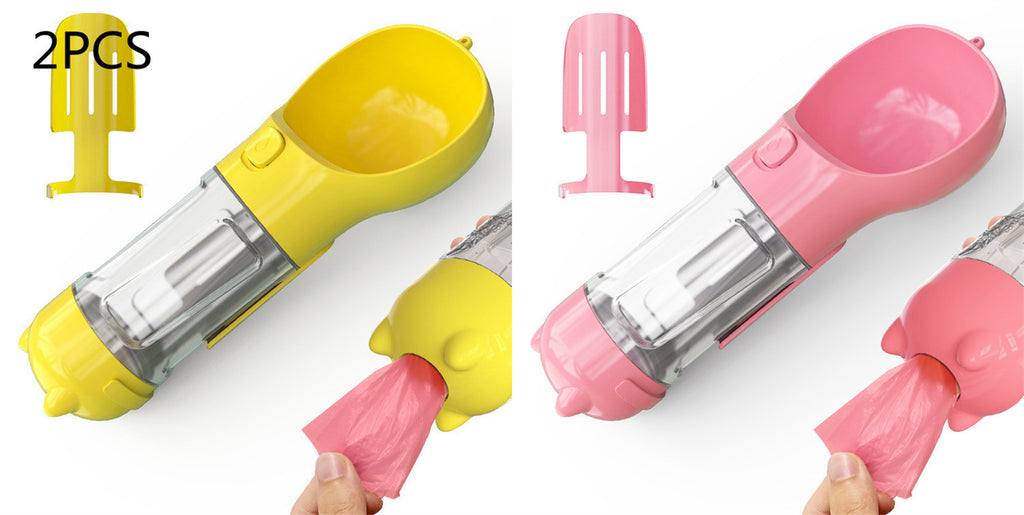 Portable Pet Water Bottle - Leak Proof Dog & Cat Travel Drinker with Bowl